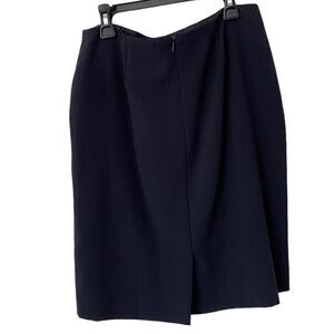 Anne Klein Dark Navy Skirt Straight Lined Career Size 2